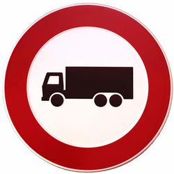 Verbodsbord - Verboden voor vrachtwagens